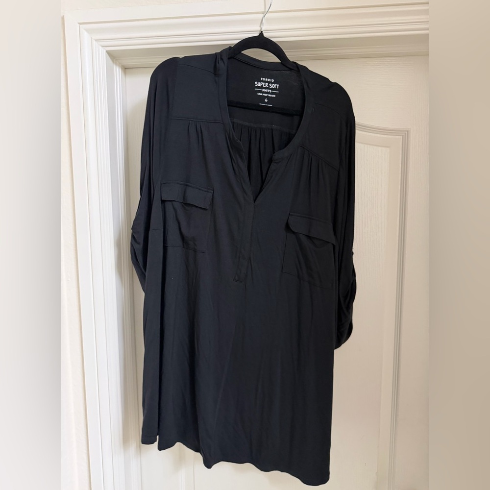 Torrid Black Super Soft Tunic Top